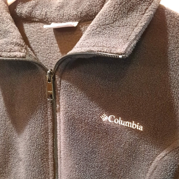 Columbia Black Fleece Zip-Up Vest size Large - Picture 3 of 8